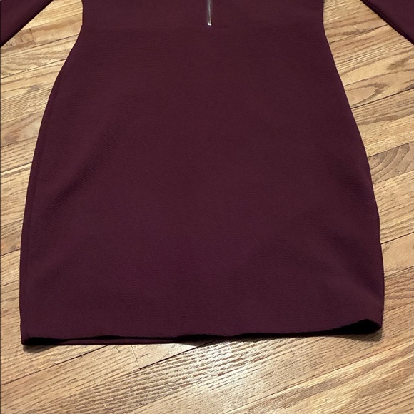 Dynamite Deep Burgundy Long Sleeve Dress - Picture 4 of 13